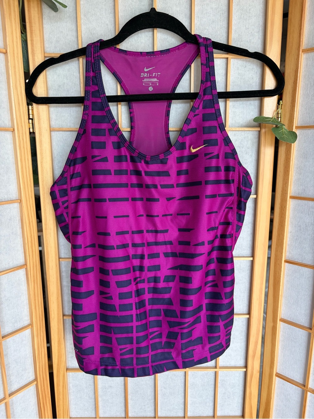 Nike Pink Dri-FIT Patterned Racerback Tank